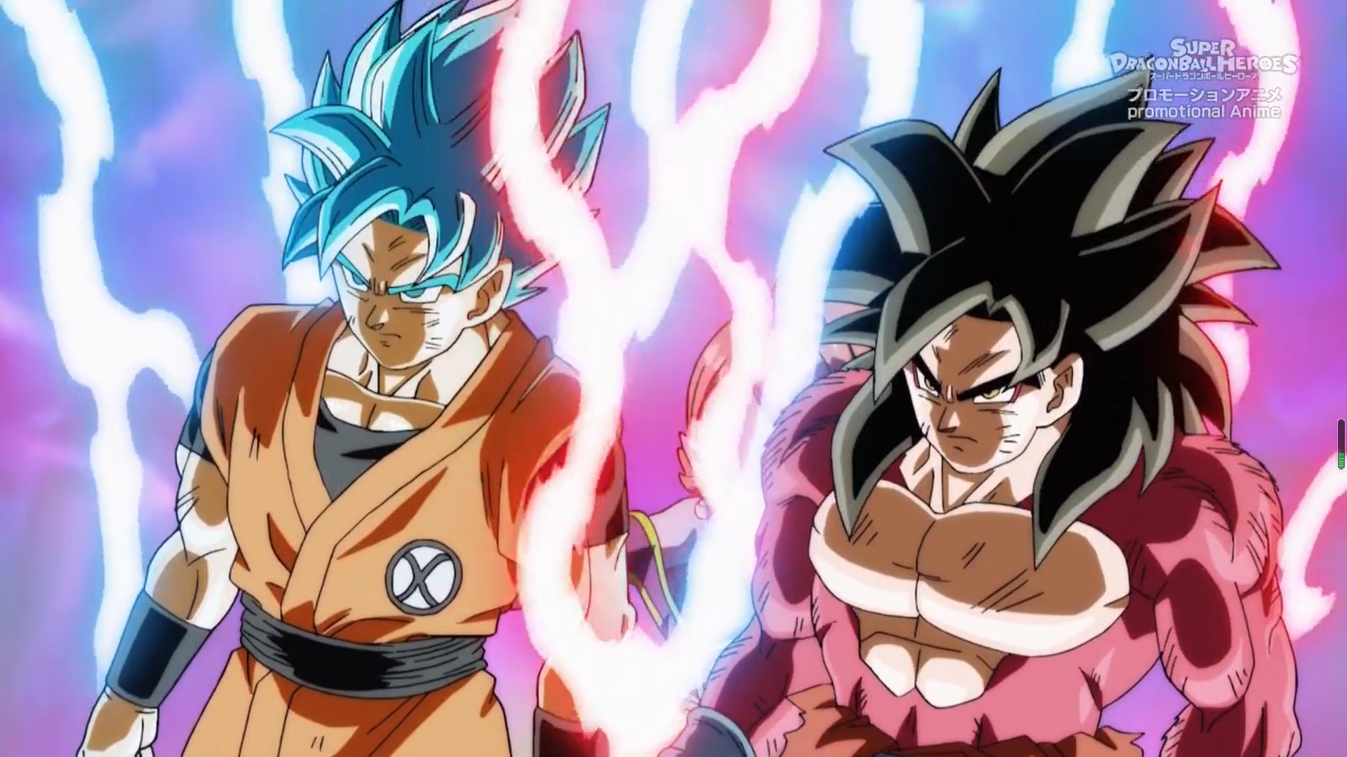 《超级龙珠英雄》2个孙悟空的气融合了,贝吉塔"看着"都羡慕