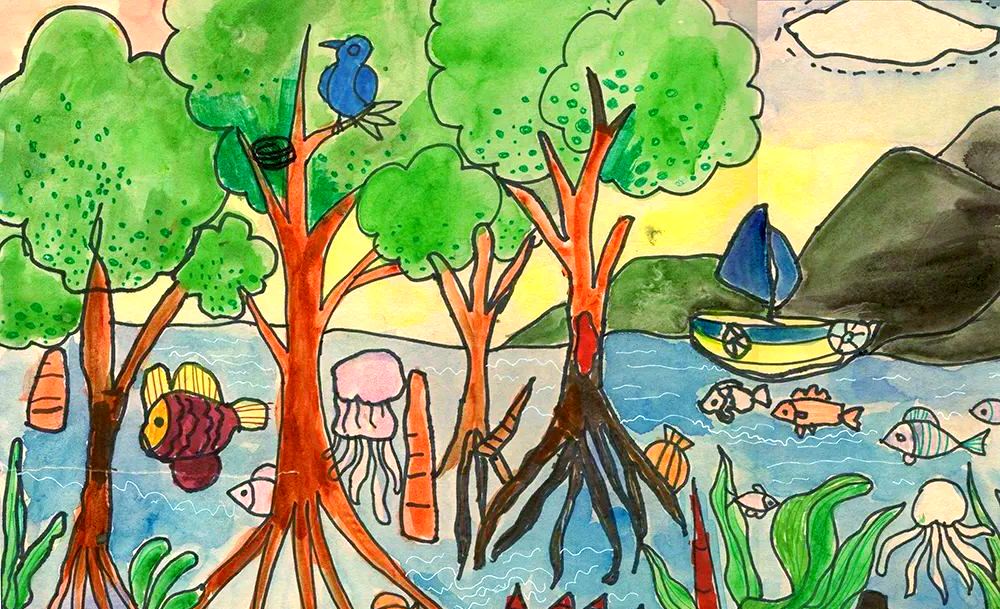 红树林画作盛宴:全球儿童作品展示