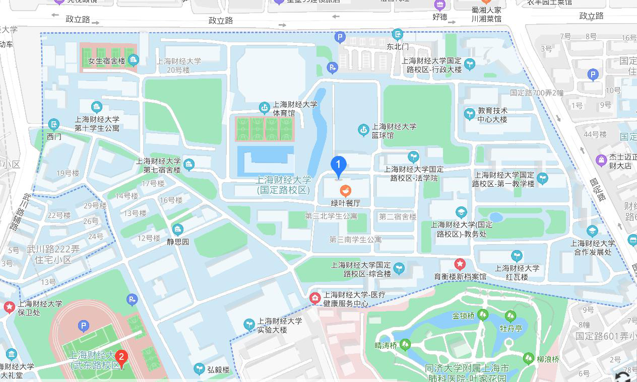 上海财经大学学校地图