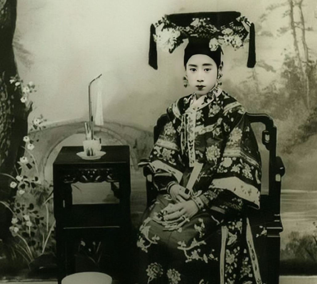 晚清老照片:皇弟溥杰与王妃大婚之喜,肥头大耳的文官与小妾!