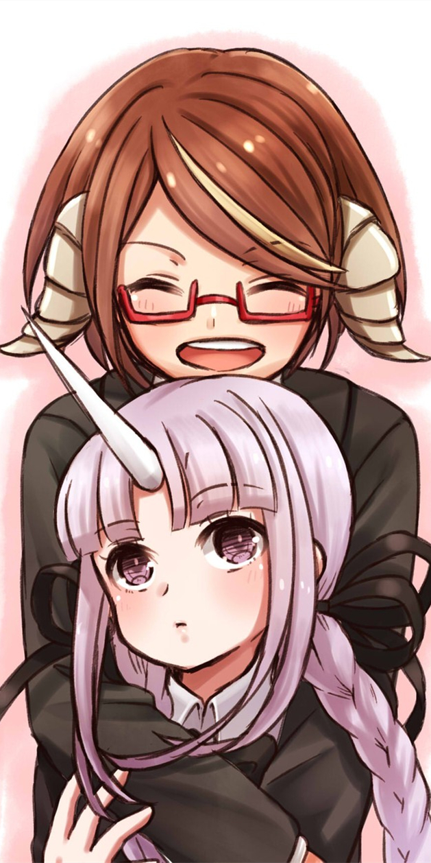 《弹丸论破雾切》雾切响子x五月雨结,动漫全面屏壁纸