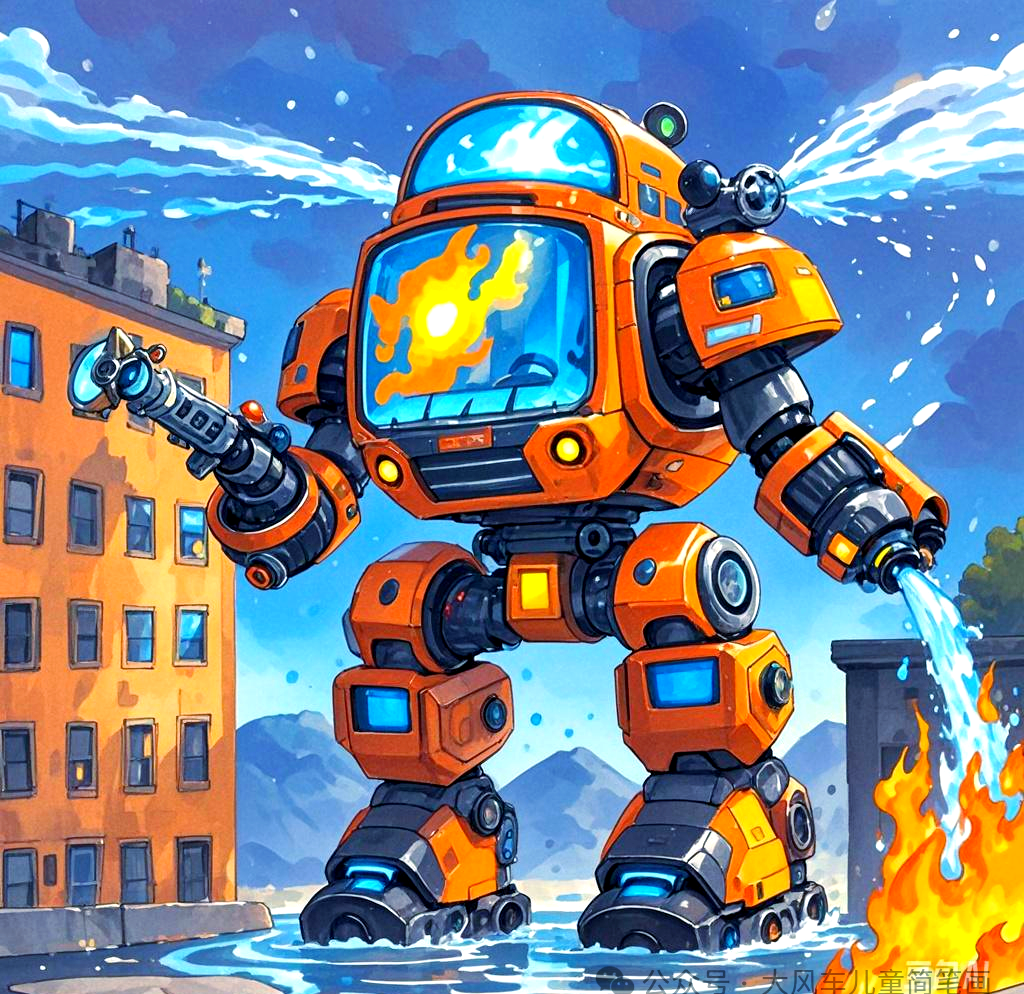 科幻消防机甲,展现未来救援力量