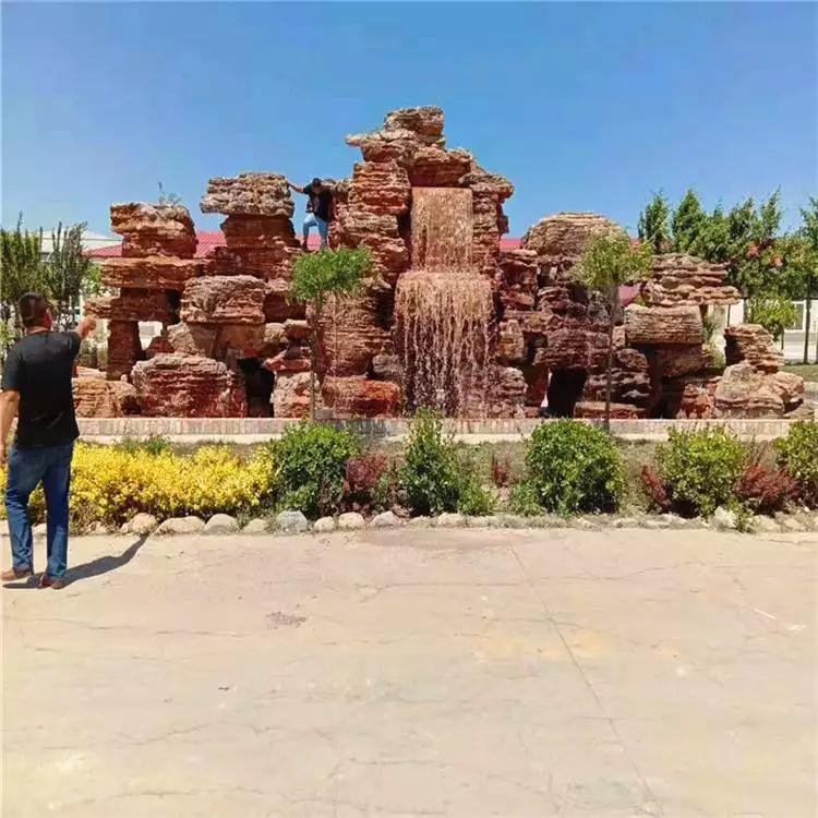 山东东营市土石假山设计 烟台水泥塑石山制作