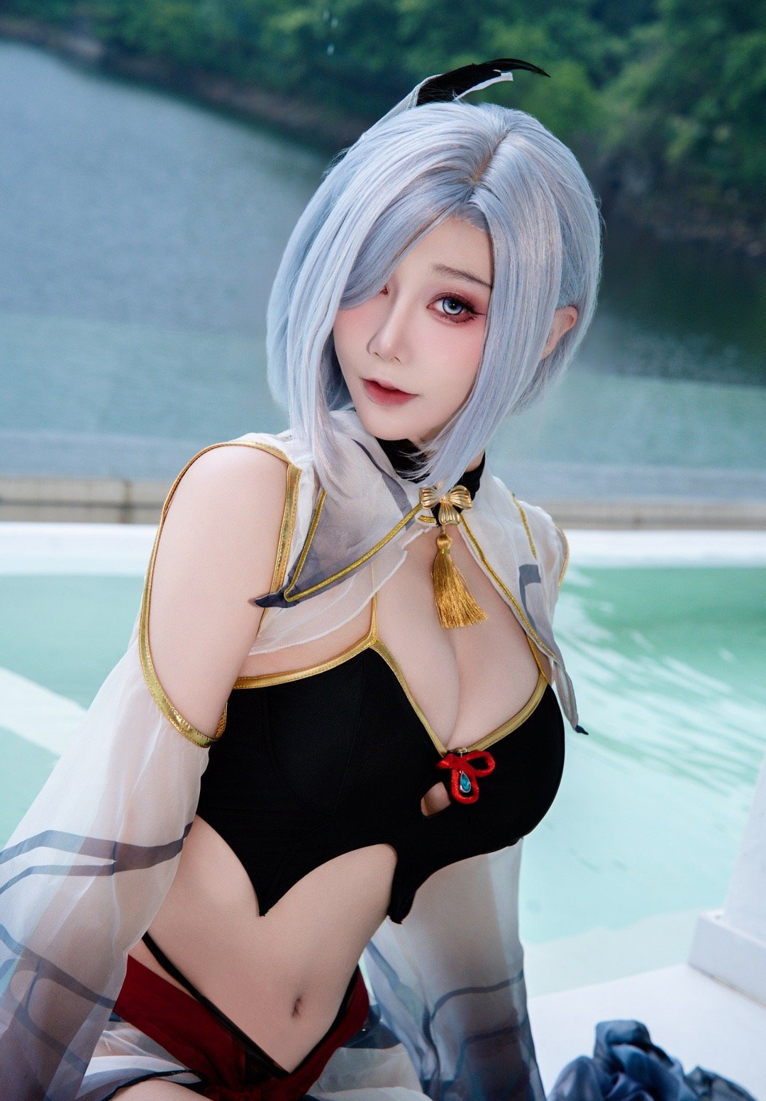 《原神》申鹤同人泳装cosplay