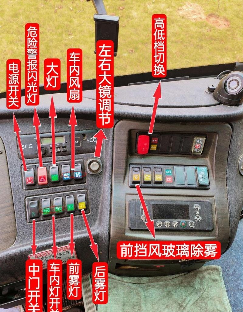 大巴车座位头顶按钮有何功能?