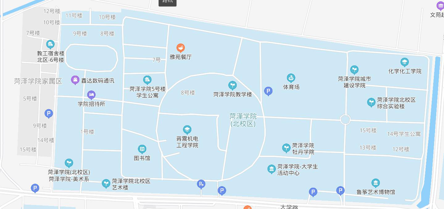 菏泽职业学院地图图片
