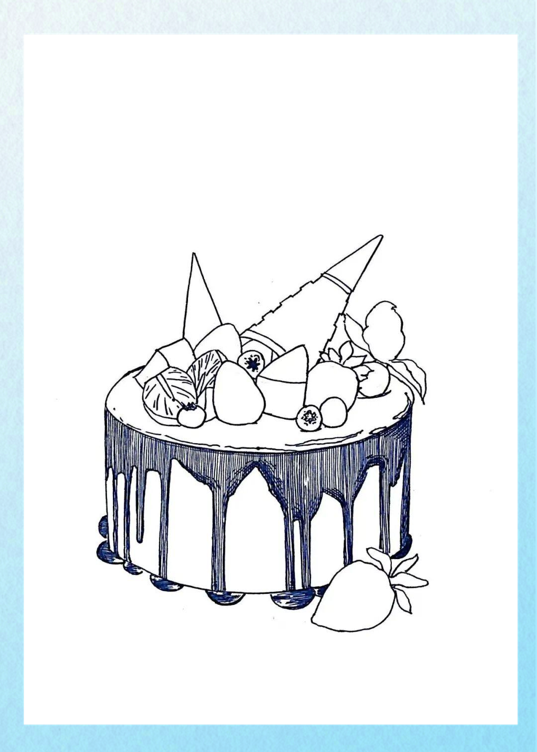 用a4纸轻松绘制精美生日蛋糕的详细步骤