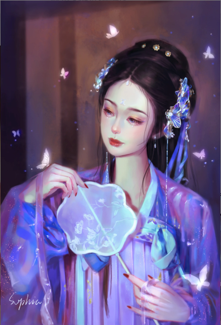二次元插画师,我的目光被她吸引,原来仙女是这样落泪的