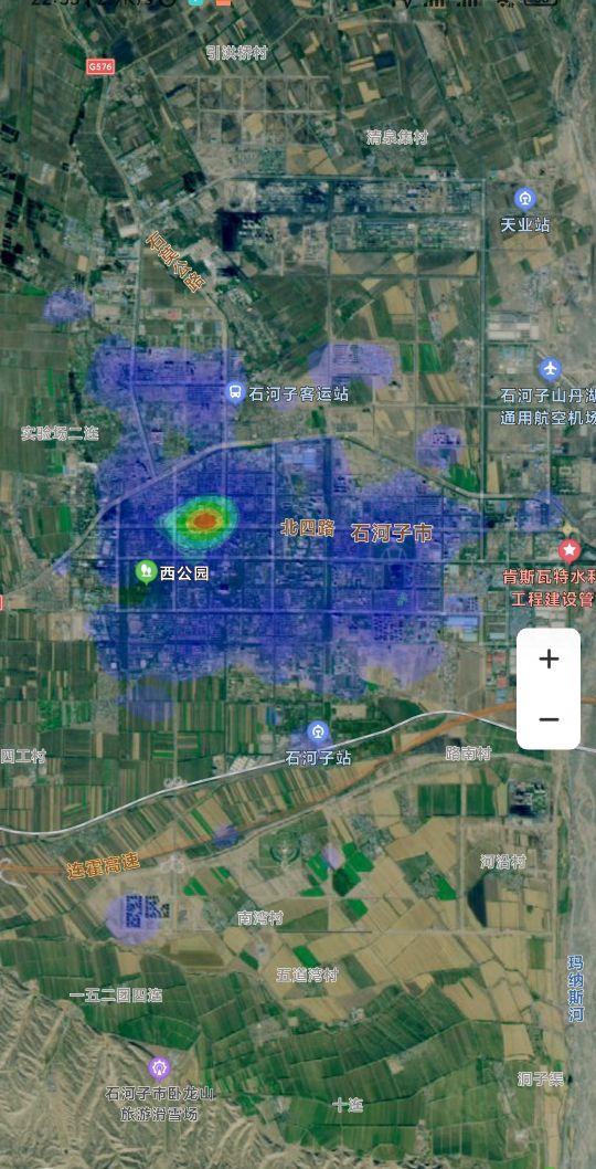 石河子市热力图