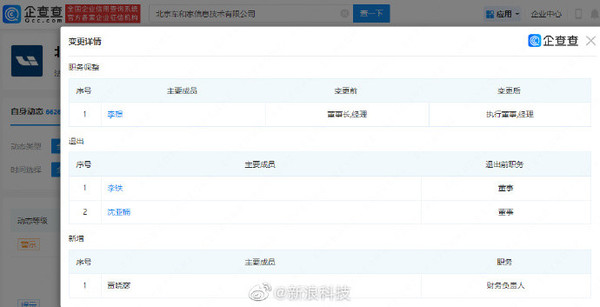 沈亚楠退出理想汽车股东行列!辞任执行董事兼总裁