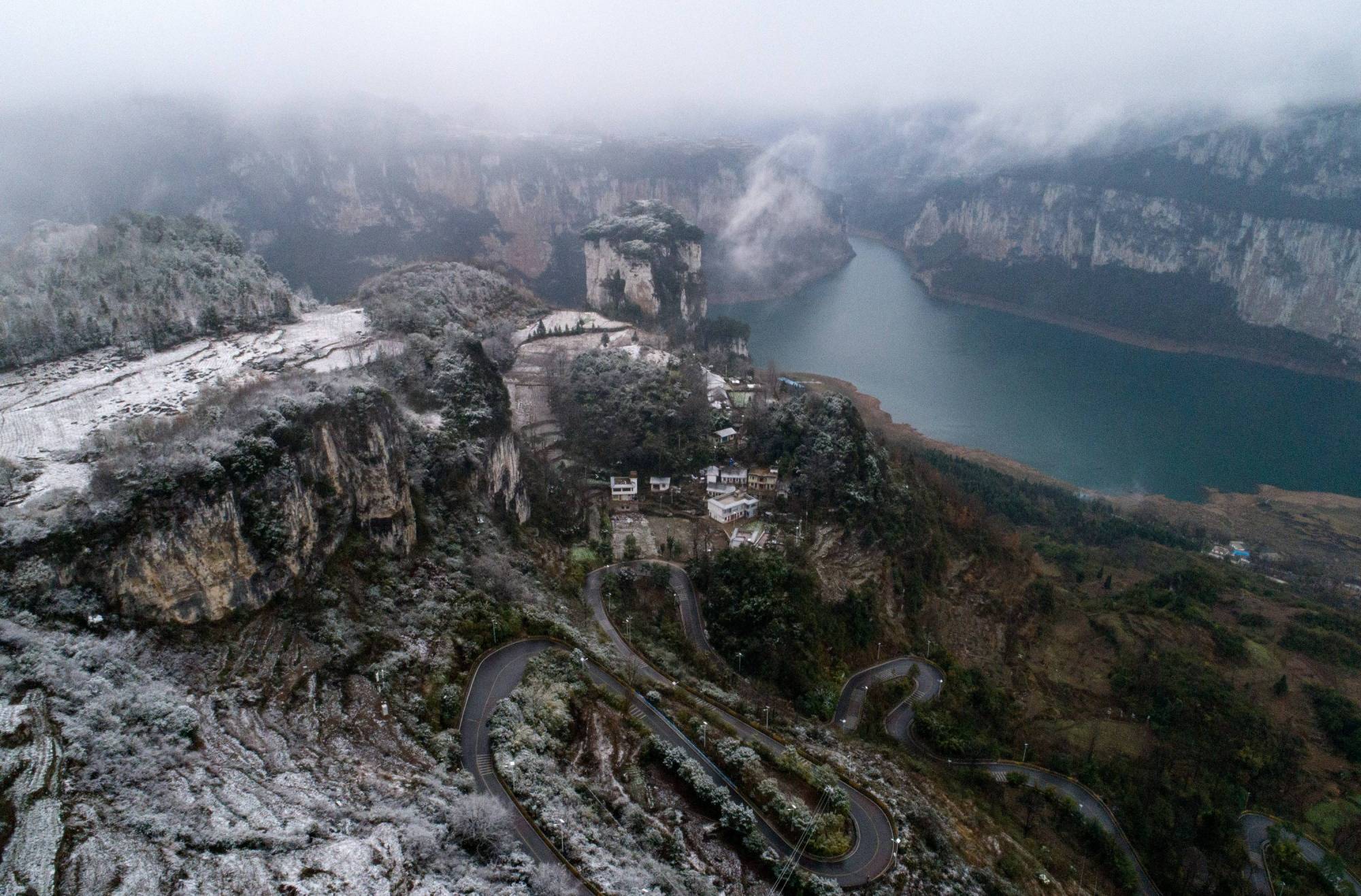 贵州黔西:雪景美如画