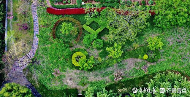 航拍一处小花园,美美哒