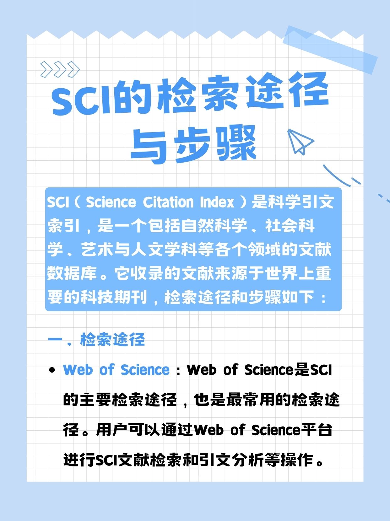 上重要的科技期刊需要注意的是不同的数据库可能有不同的检索步骤
