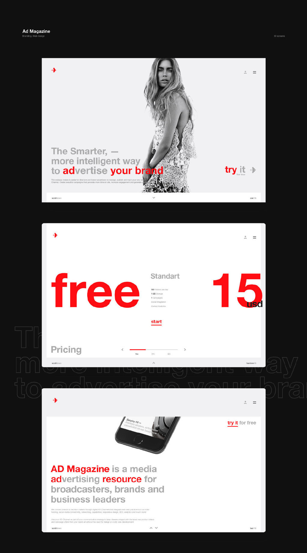 一组优秀网页版式设计参考