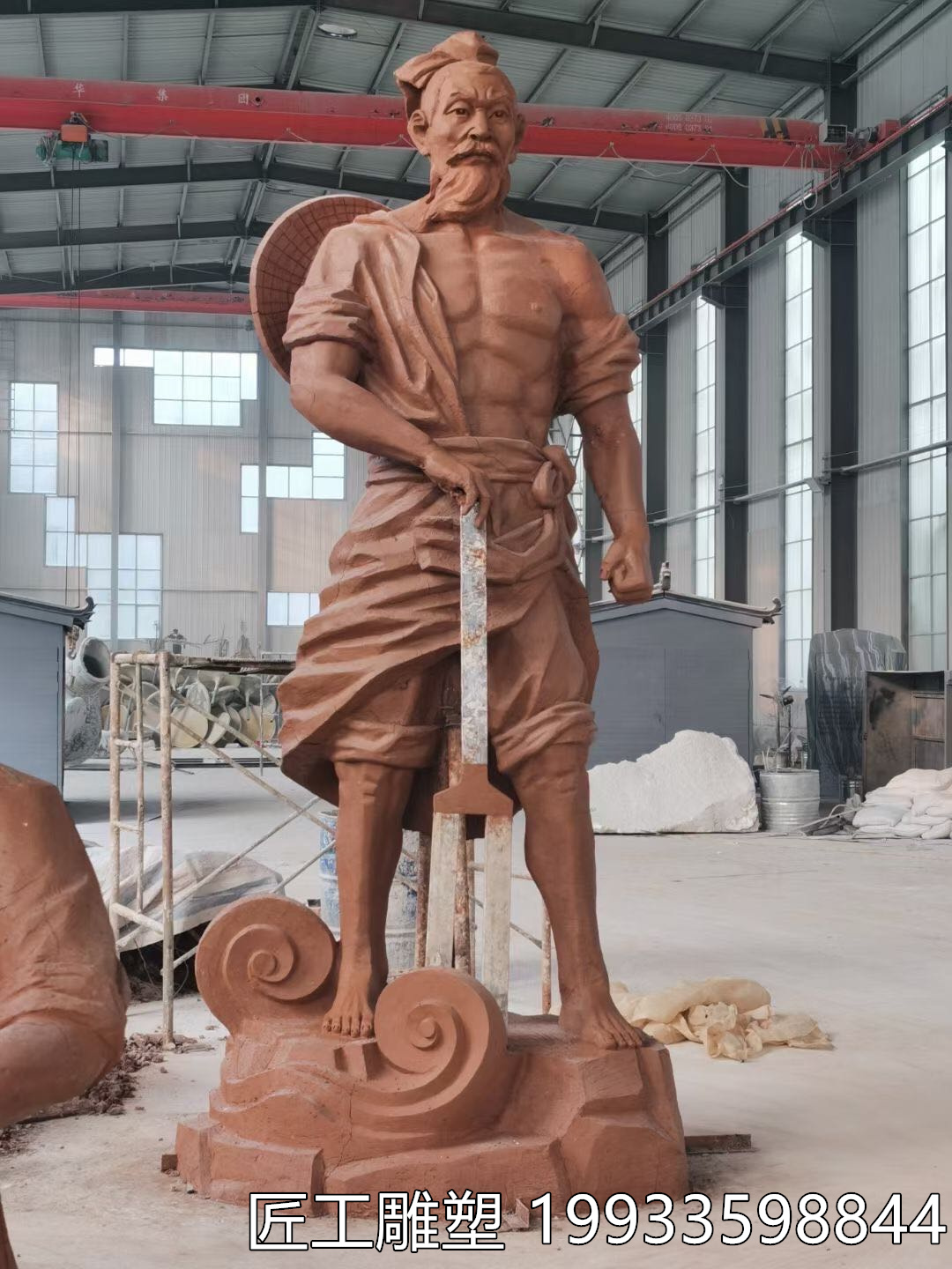 大禹治水铜雕塑像 水利工程工匠鼻祖雕塑 厂家定制雕塑