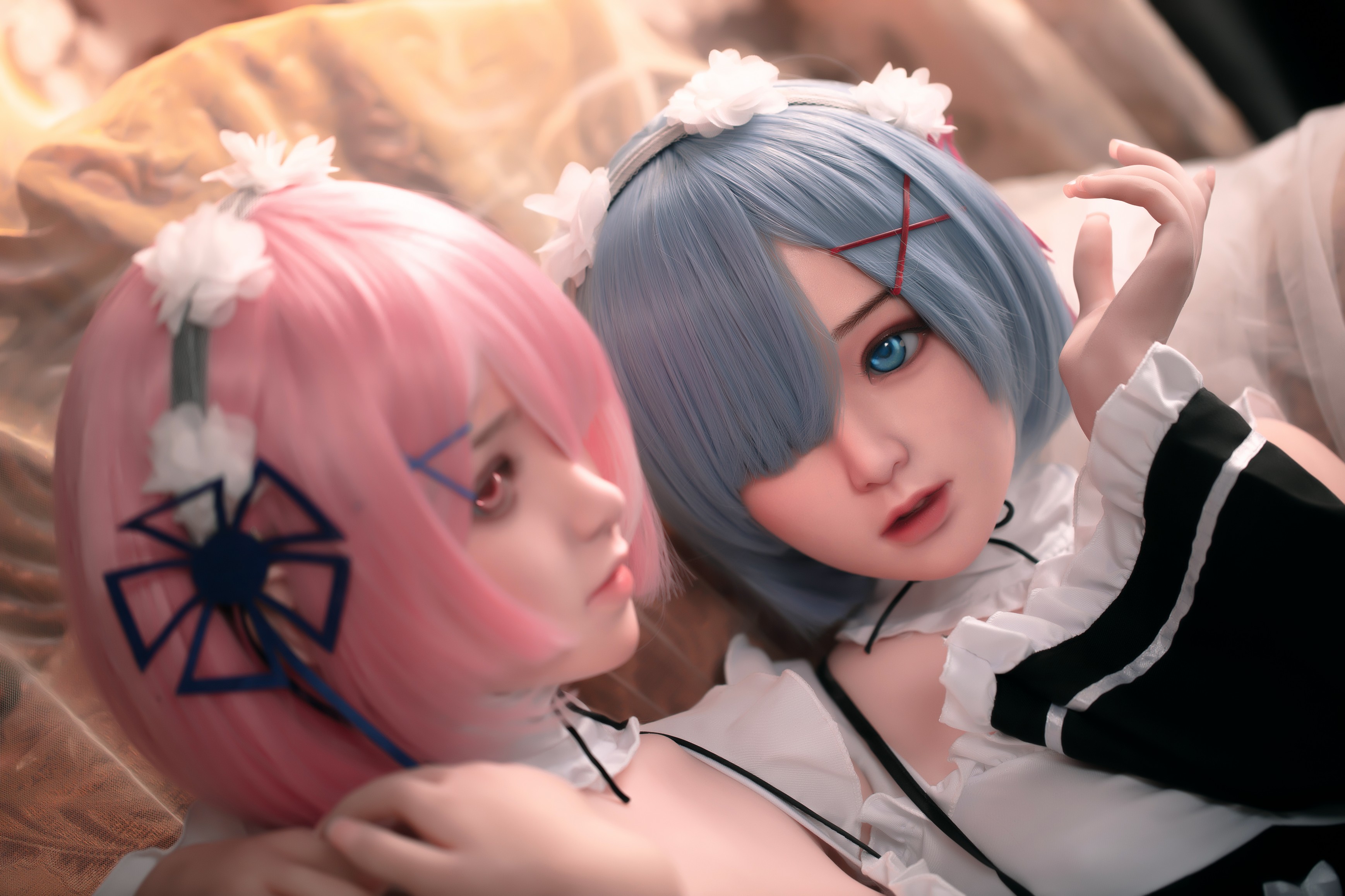 彼之良完美还原蕾姆拉姆人偶等身手办