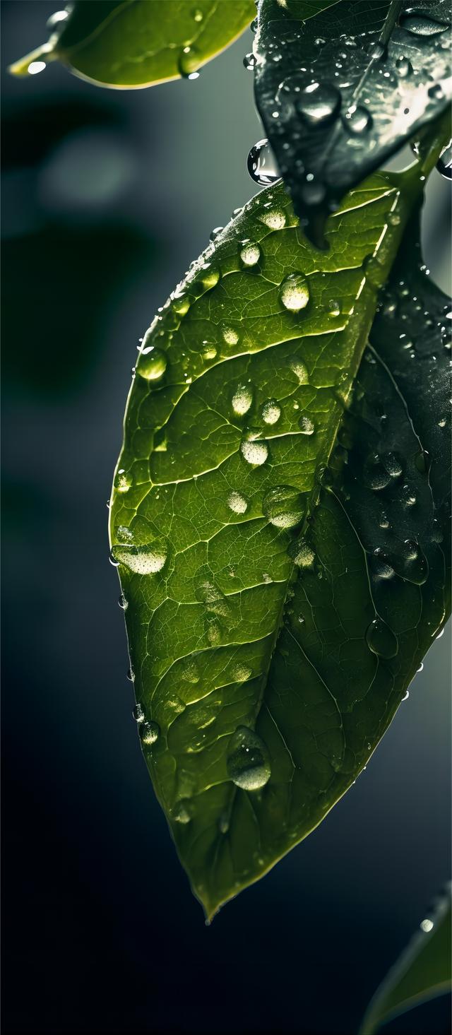 简约绿色树叶高清手机壁纸