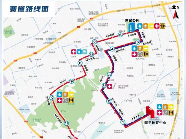 临平公园线路图图片