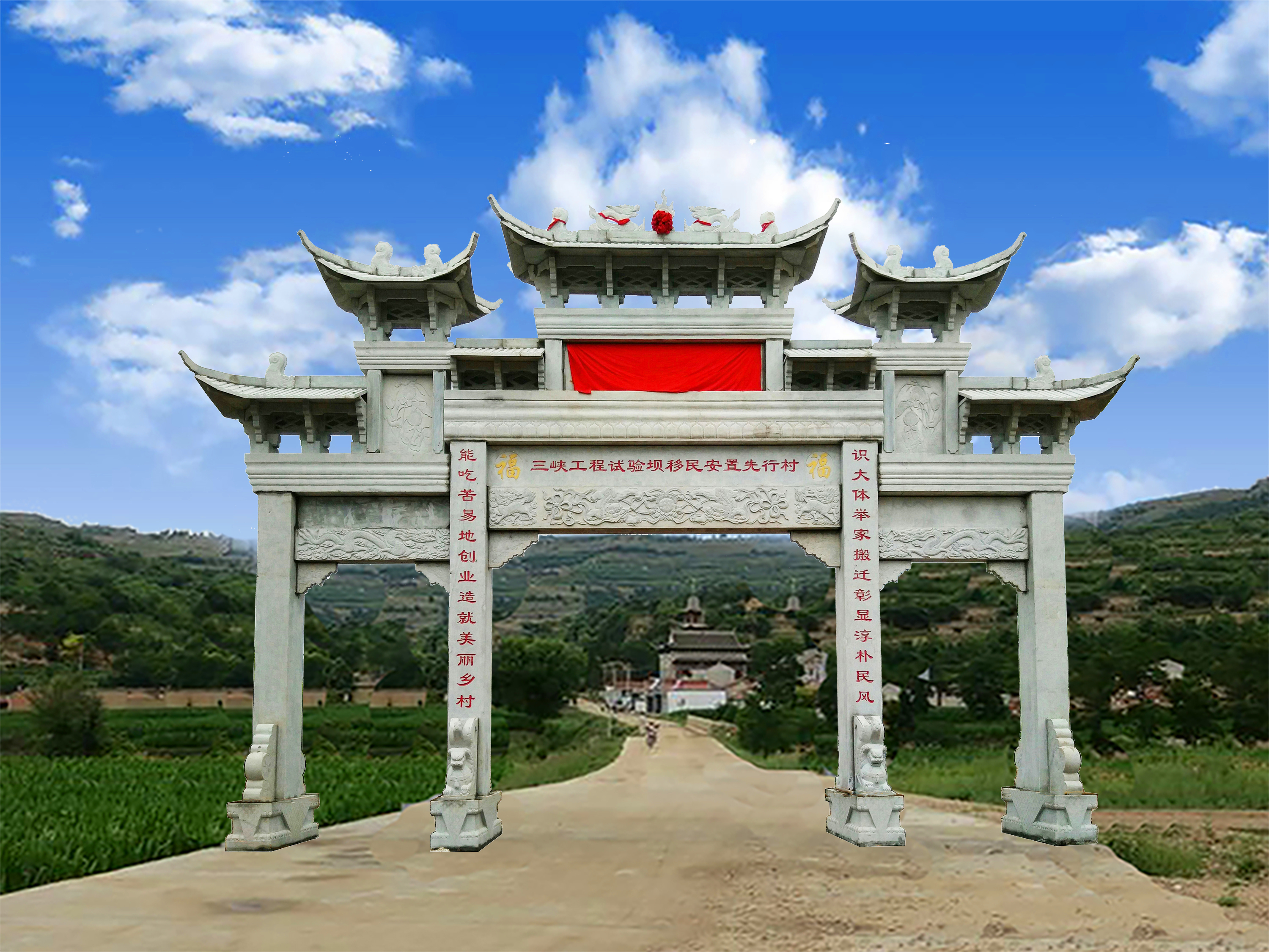 关于四川农村牌坊雕刻图案的介绍