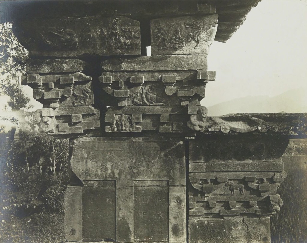 老照片里的雅安国宝高颐阙