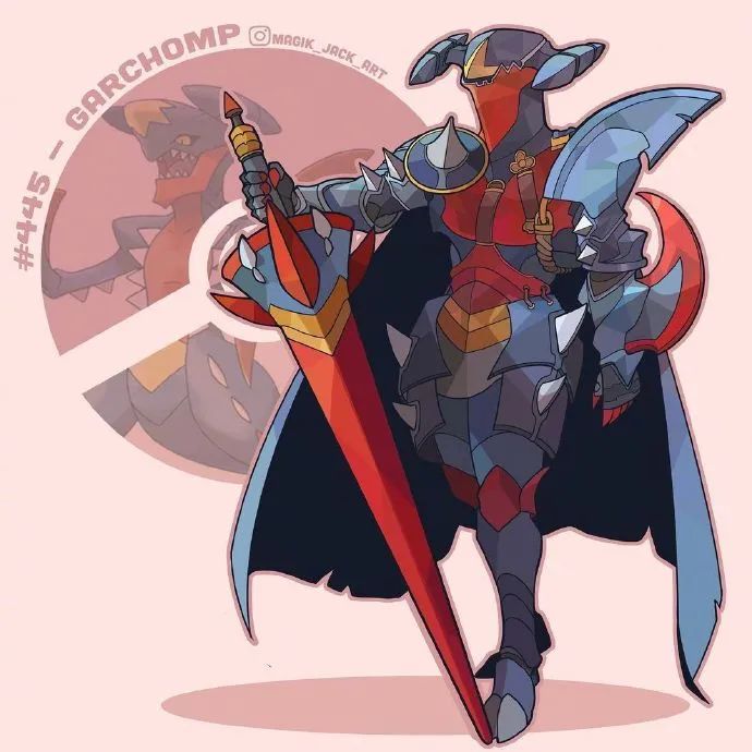 铠甲化宝可梦系列插画,每一只特色都拿捏的很准!