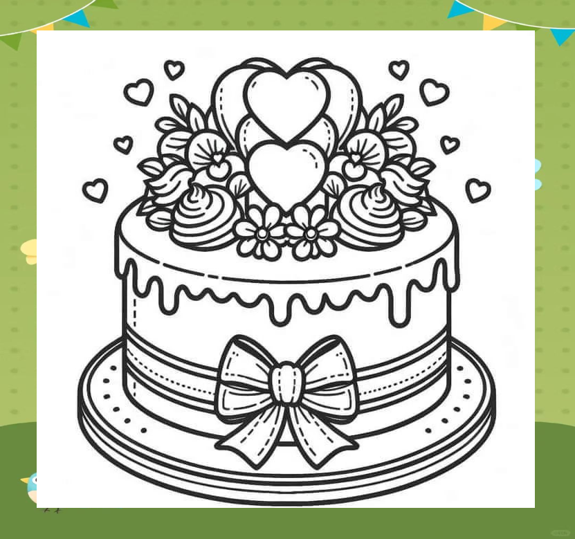 生日蛋糕简笔画涂色技巧详解