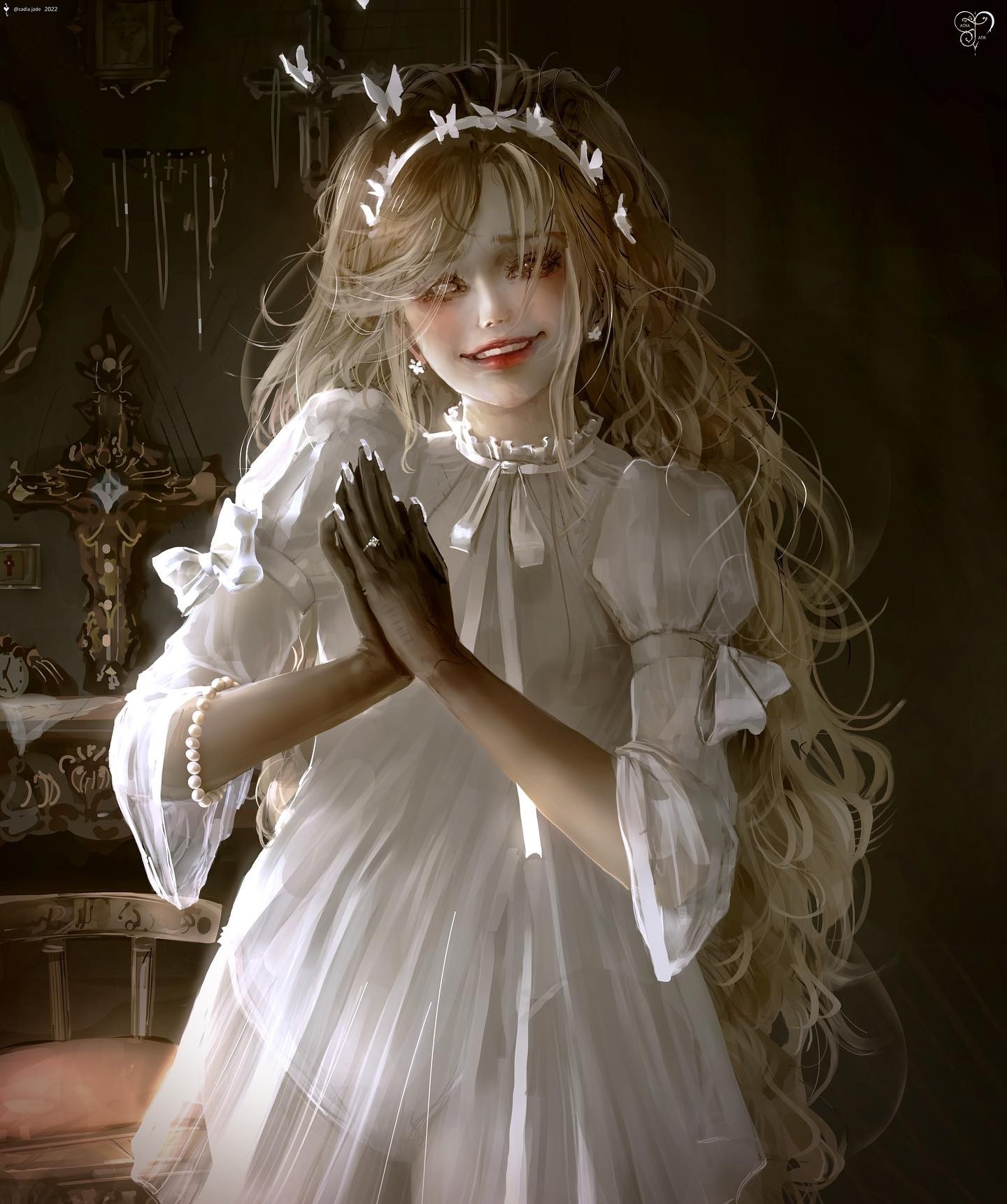 画师「cadia jade」作品欣赏优雅迷人的女孩子欧美风女生头像