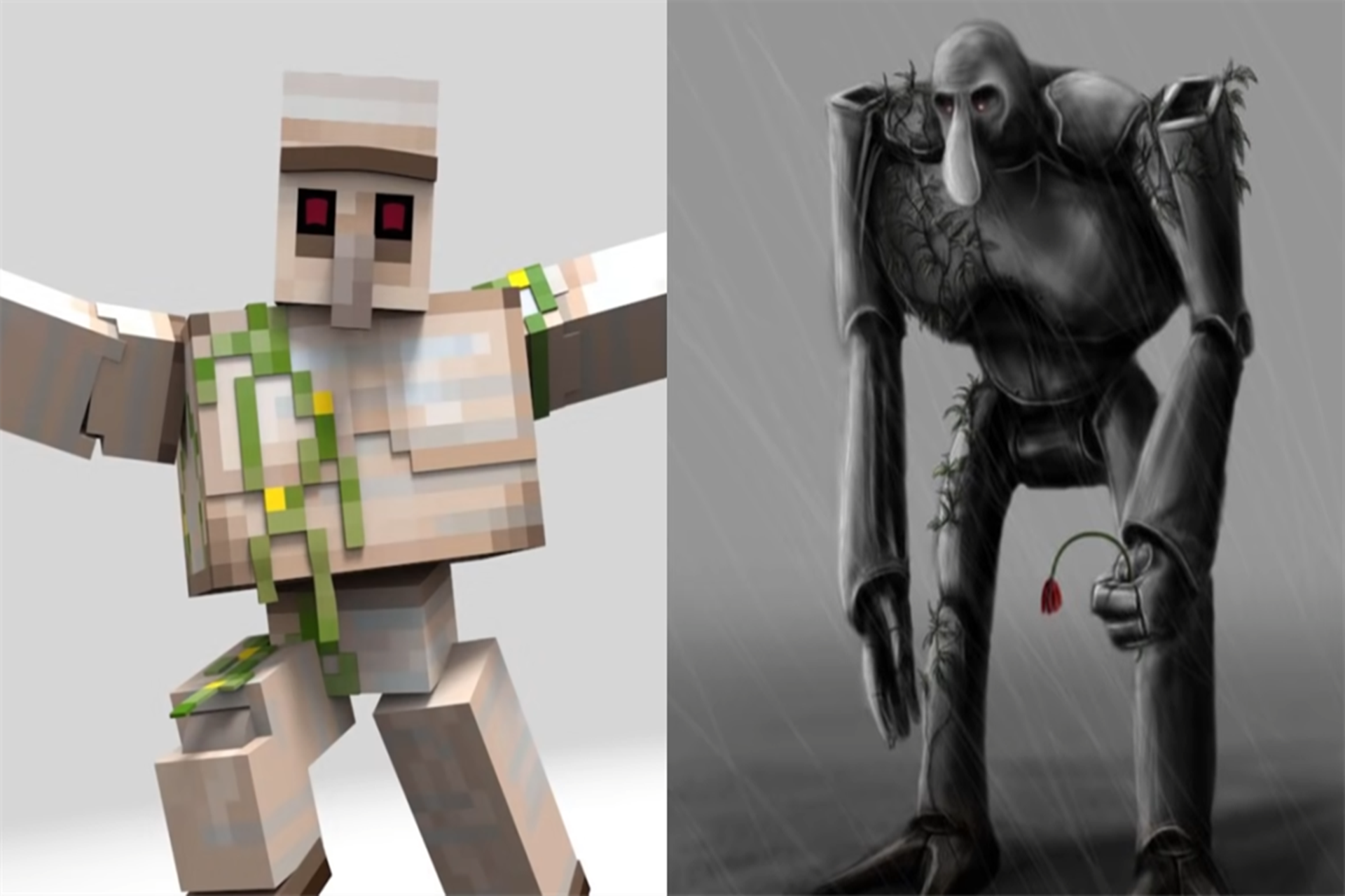 我的世界:6张自制对比图,mc里的生物真实起来,还感觉可爱吗?