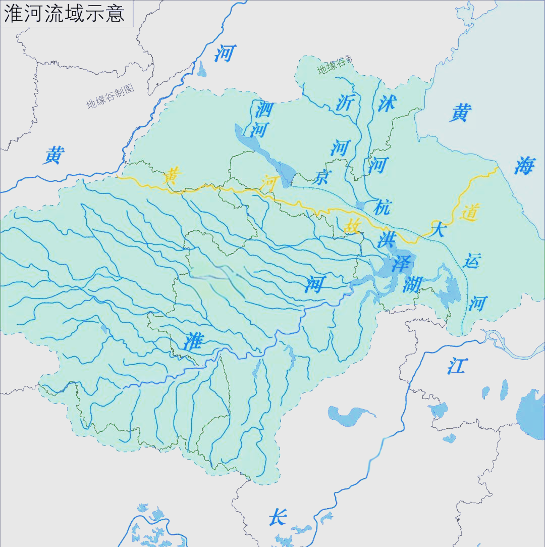 其中,淮河水系占据19万平方公里,而沂沭泗水系则覆盖了8万平方公里的