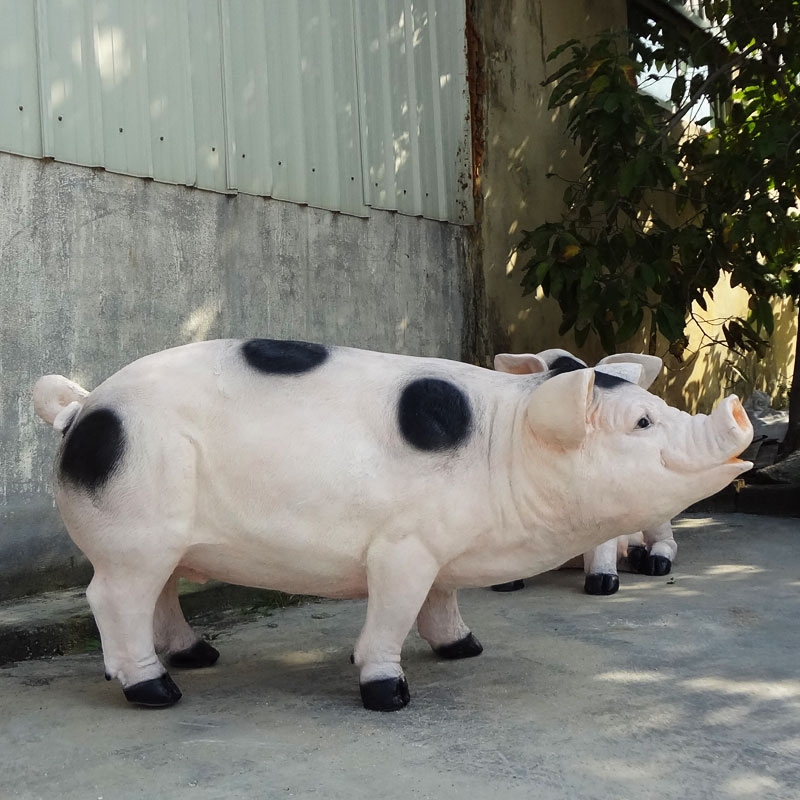 玻璃钢仿真猪雕塑