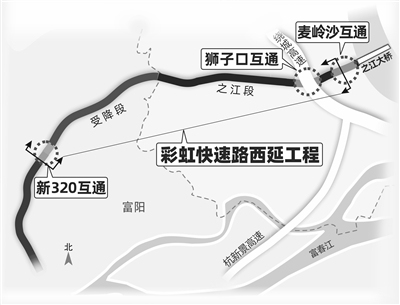 横穿整个之江新城只要12分钟 彩虹快速路西延工程之江段下月通车