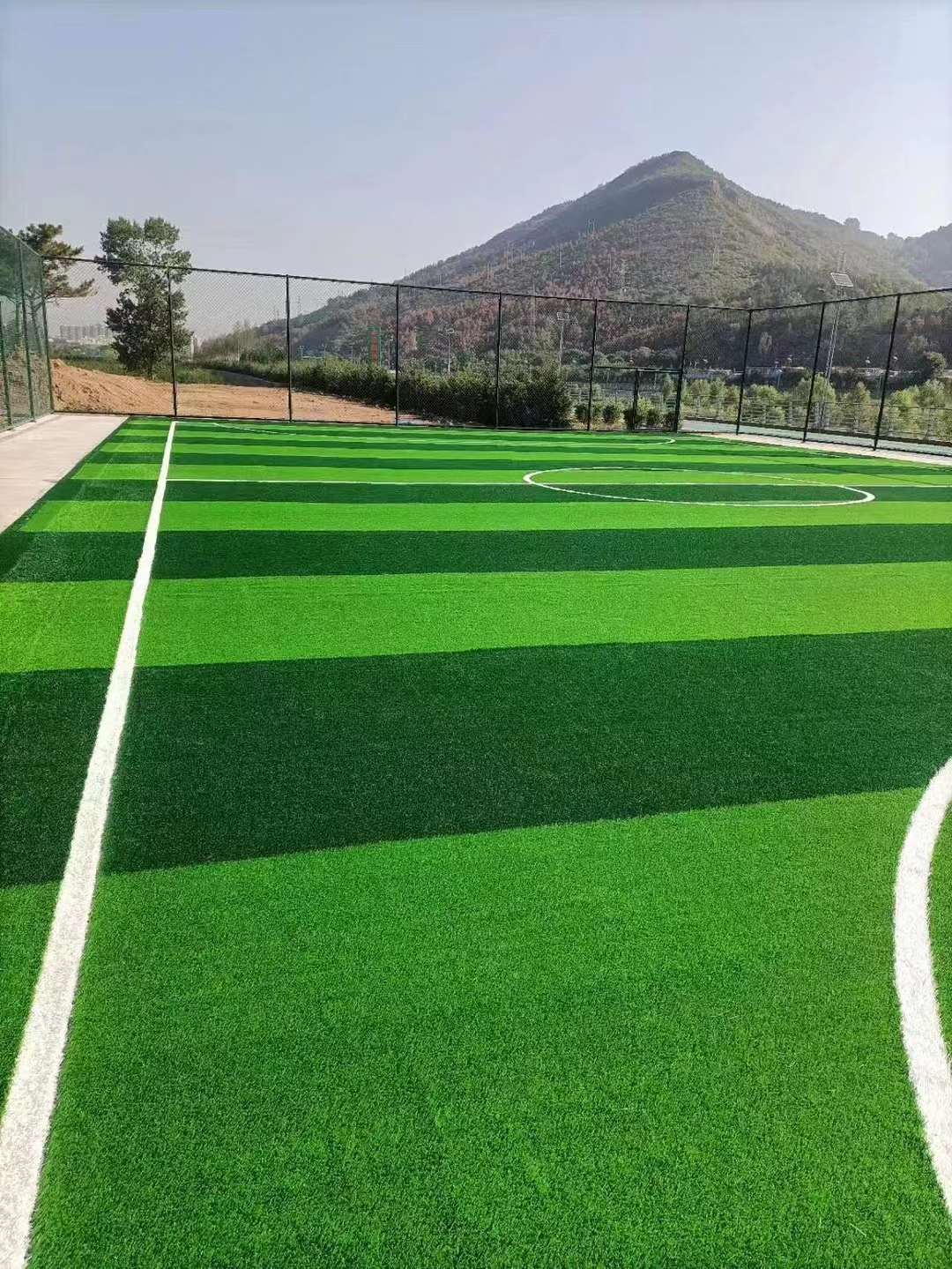 免充砂足球场人工假草(深浅双色搭配,30mm, 21000簇每平方)