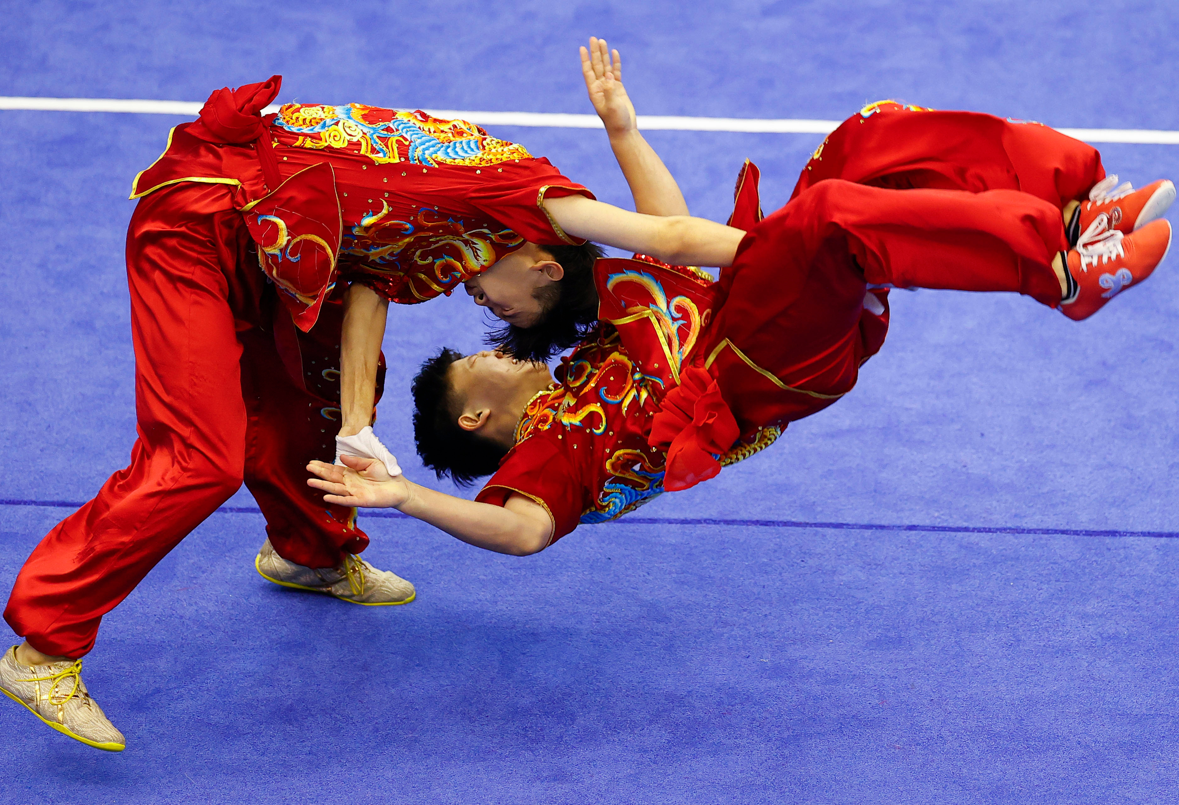 武术套路——中学组男子对练赛况