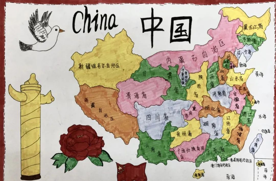罗源滨海学校手绘中国地图大赛:激发爱国情感与地理智慧
