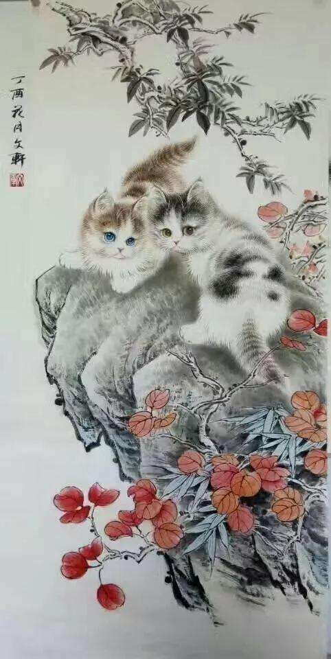 秦文轩画小猫