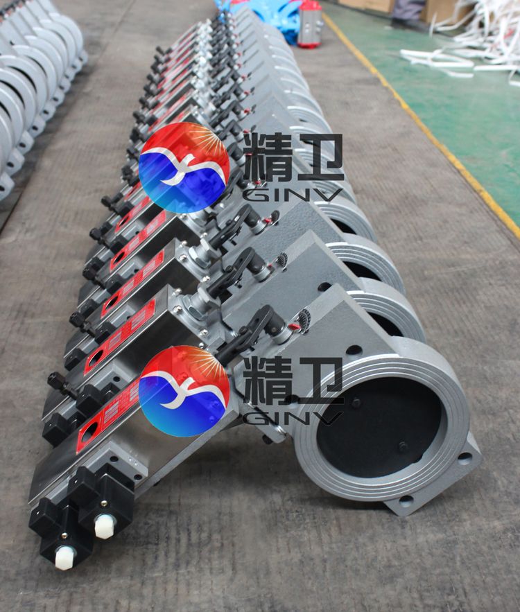 气动双位蝶阀02dqsw2 大小风可调节 烟气炉气专用通风蝶阀