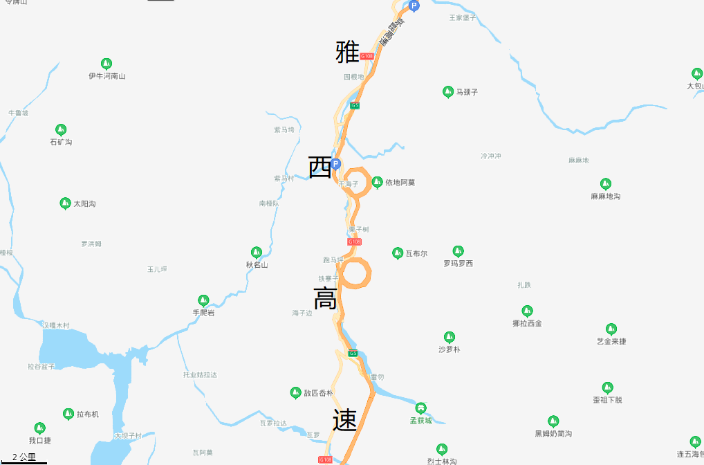 雅西高速公路地图图片