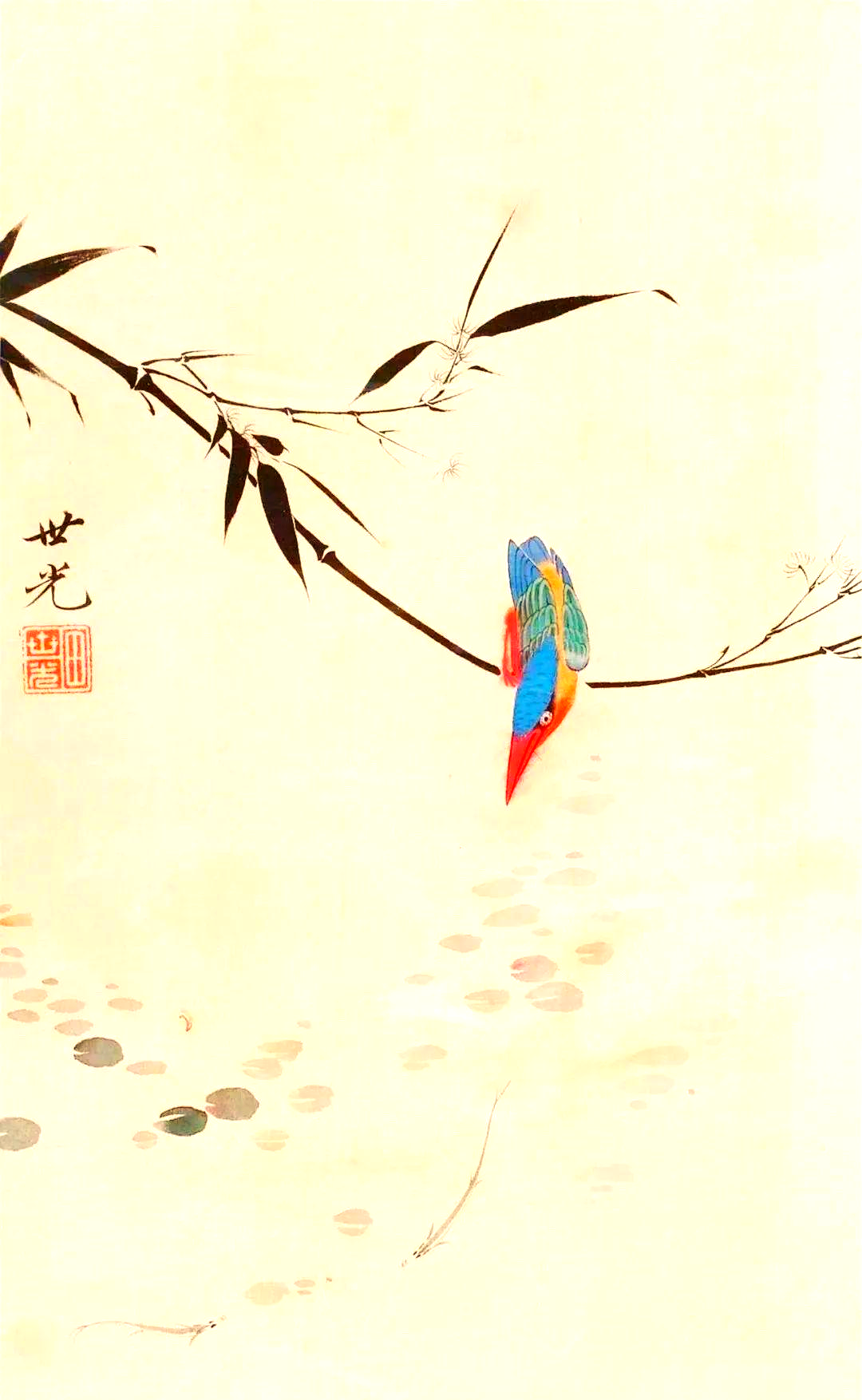 国画中的竹子与鸟儿:清风雅韵与生命灵动