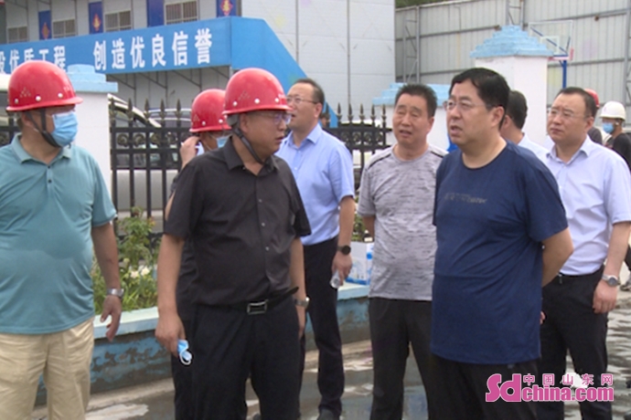 郭保存现场调度菏泽高新区生态环境保护工作