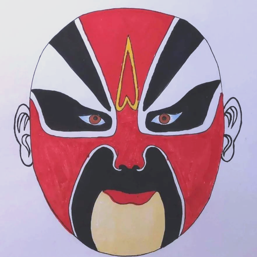 居家课堂创意绘脸谱:传承非遗文化,展现中华魅力