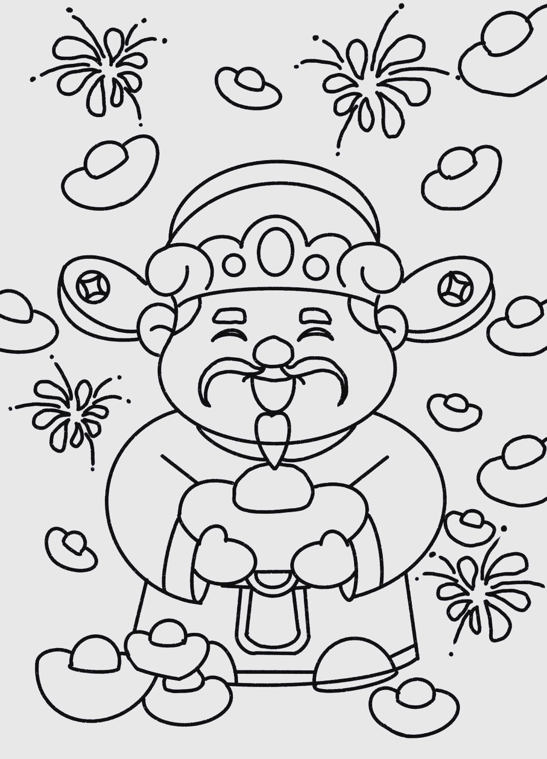 蛇年新年:探索财神形象的创意美术设计