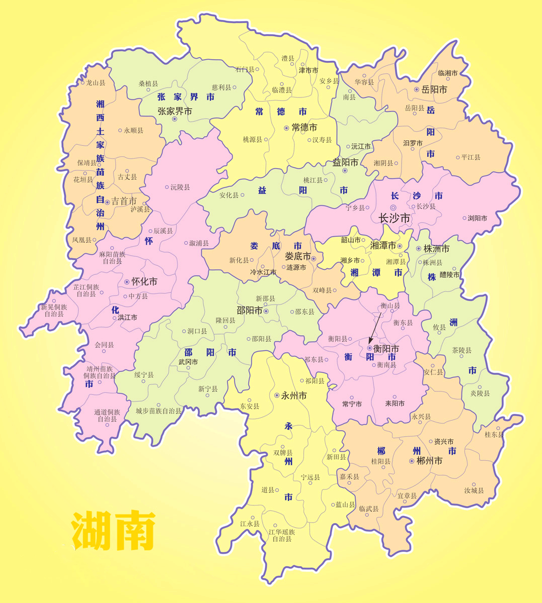 湖南省地图