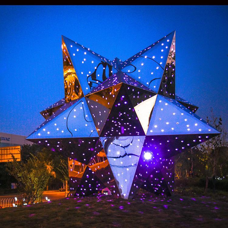 不锈钢彩绘灯光雕塑艺术造型