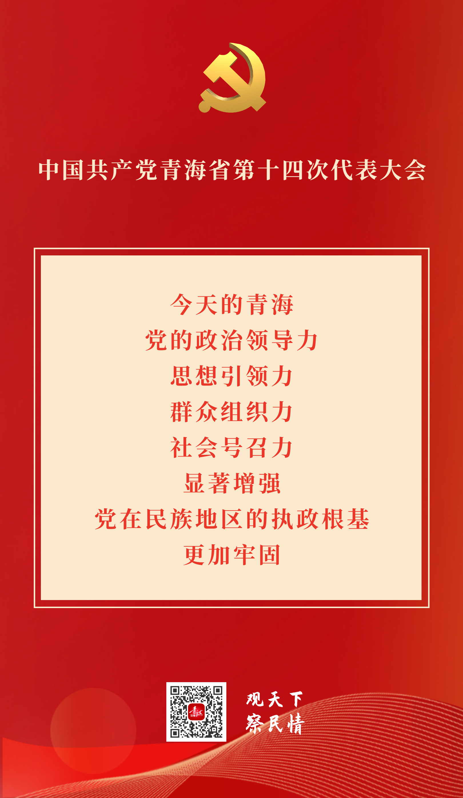 海报│党代会报告中这样描述今天的青海