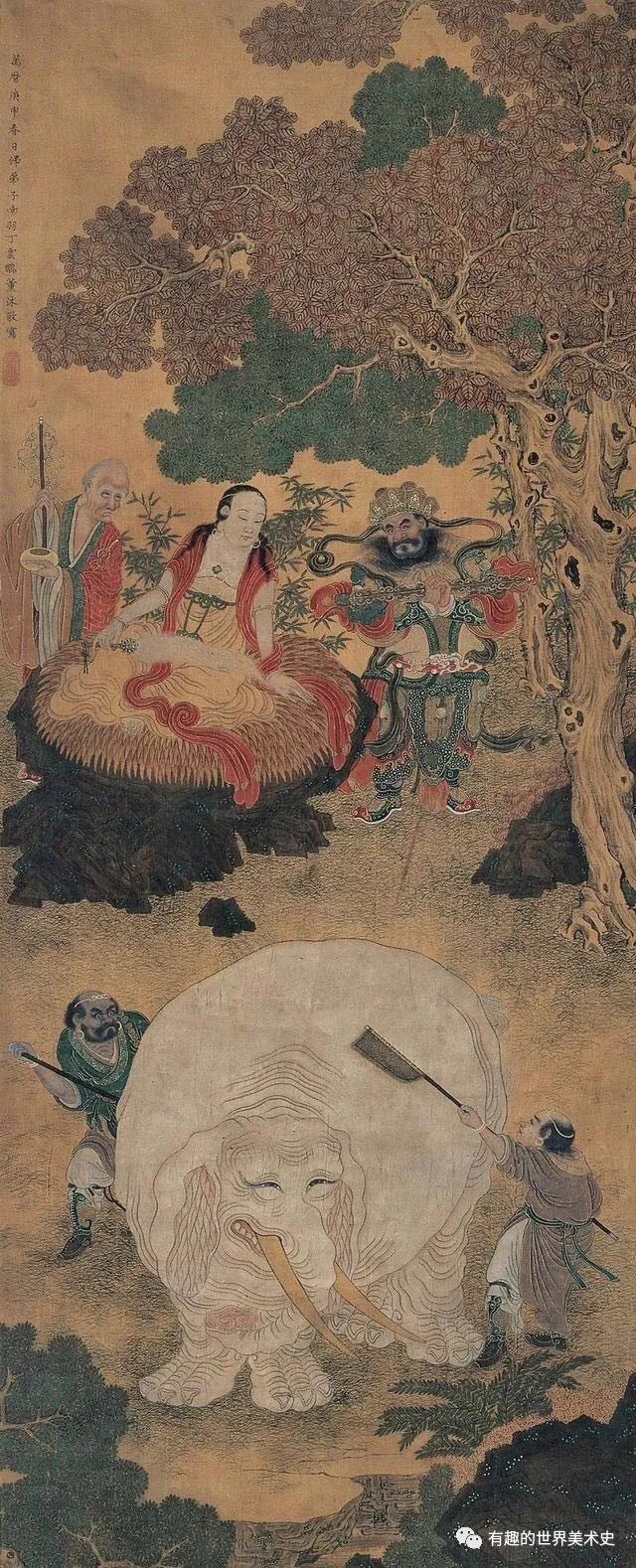 清代雍乾时期宫廷画家 丁观鹏作品