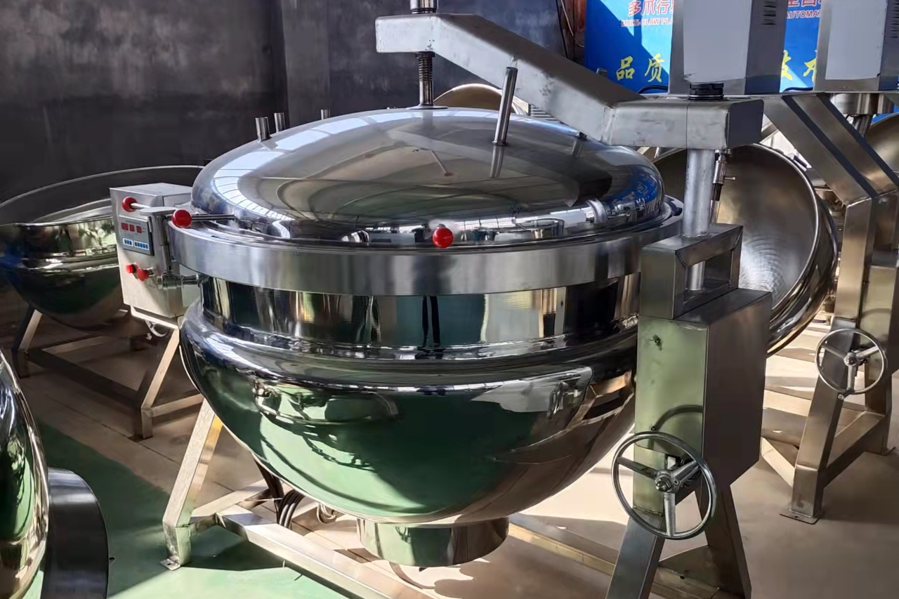 全自动搅拌炒锅-燃气行星搅拌炒锅蒸汽酸菜鱼底料炒料机拌炒锅