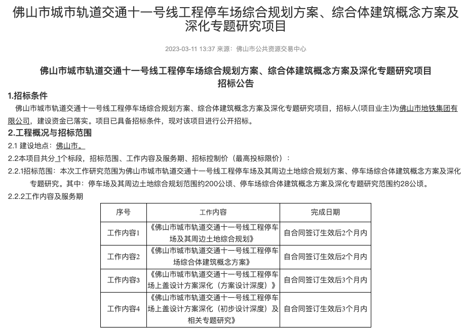 佛山地铁11号线动工图片