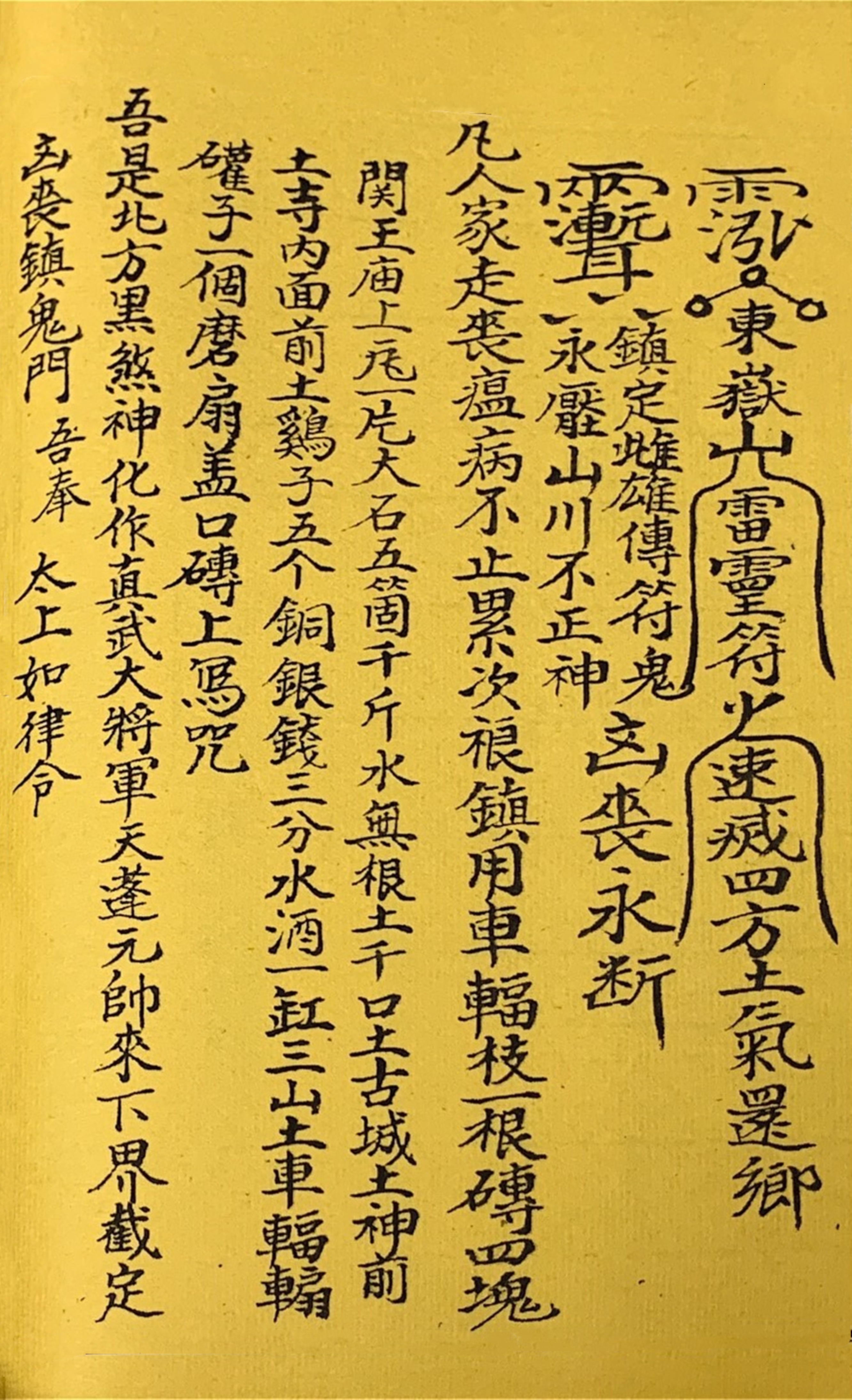 道教古籍 终南秘本五雷镇