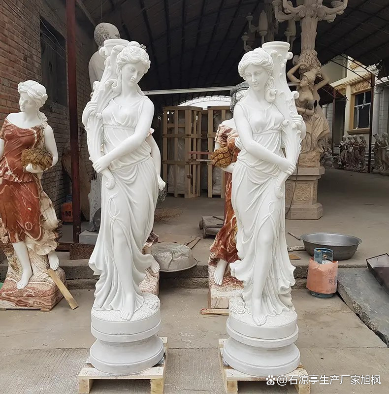 四季女神雕像石雕翅膀天使