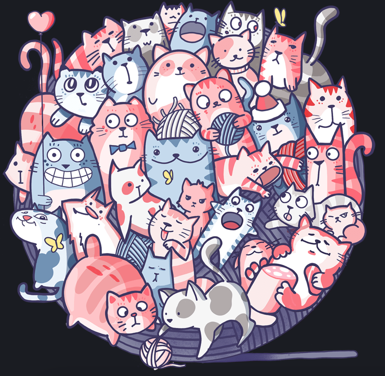 潮流插画文化衫涂鸦风格图案设计